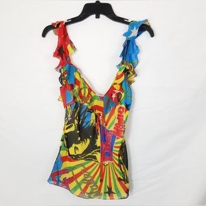 Dior Rasta silk tank